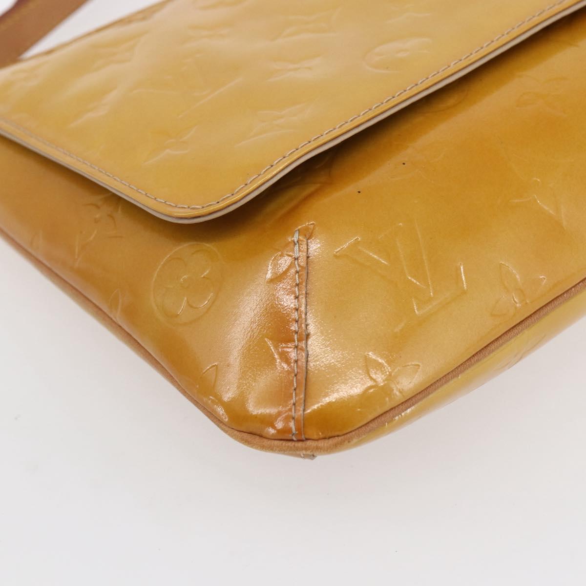 LOUIS VUITTON Monogram Vernis Thompson Street Bag Beige M91301 LV Auth gh1343