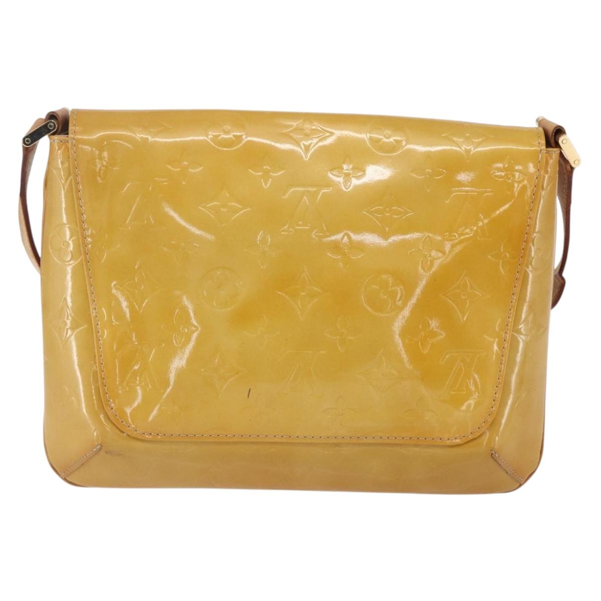 LOUIS VUITTON Monogram Vernis Thompson Street Bag Beige M91301 LV Auth gh1343