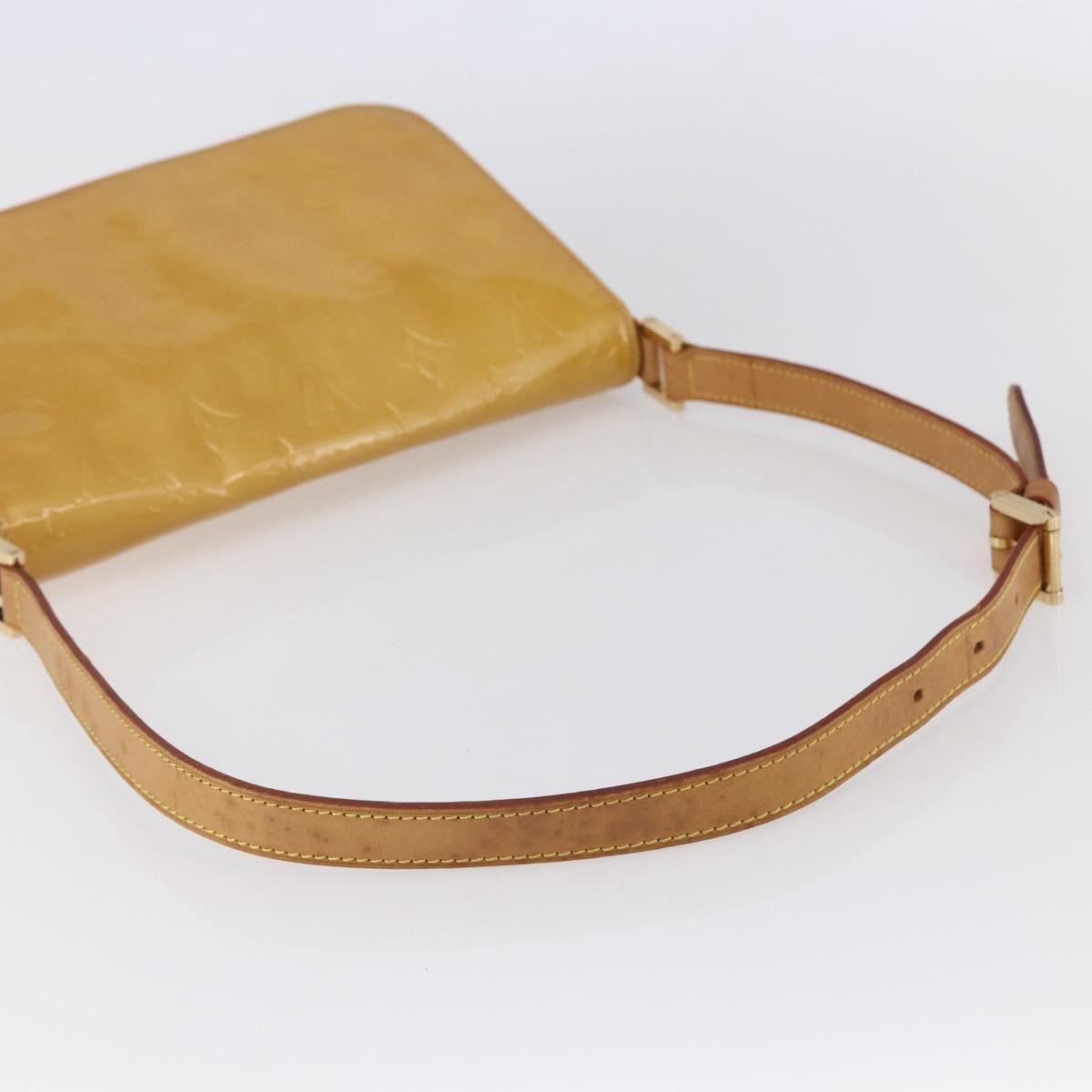 LOUIS VUITTON Monogram Vernis Thompson Street Bag Beige M91301 LV Auth gh1343