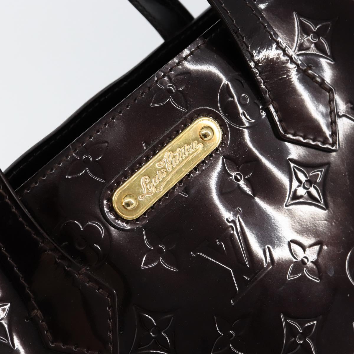 LOUIS VUITTON Monogram Vernis Wilshire PM Hand Bag Amarante M93641 Auth gh1345