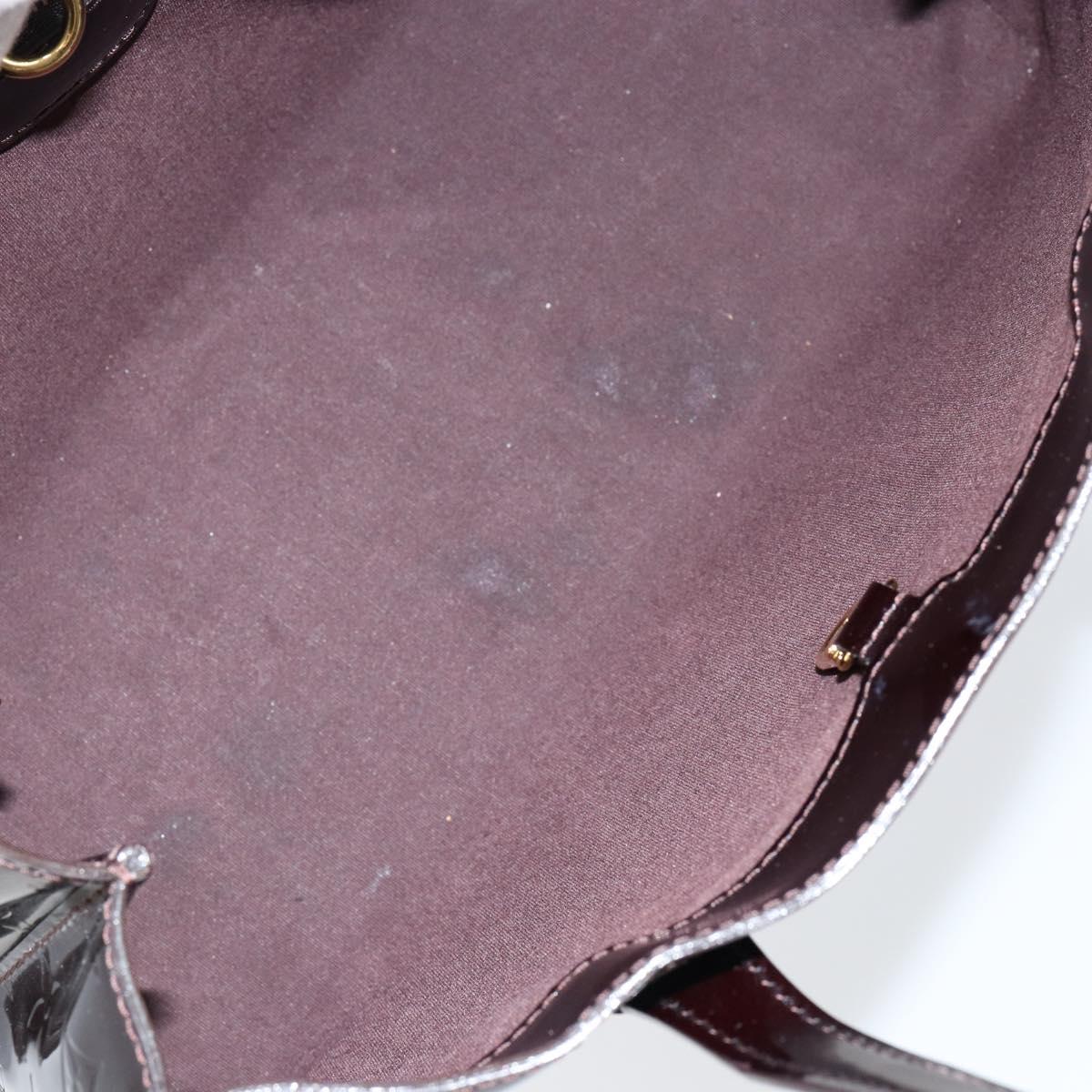 LOUIS VUITTON Monogram Vernis Wilshire PM Hand Bag Amarante M93641 Auth gh1345