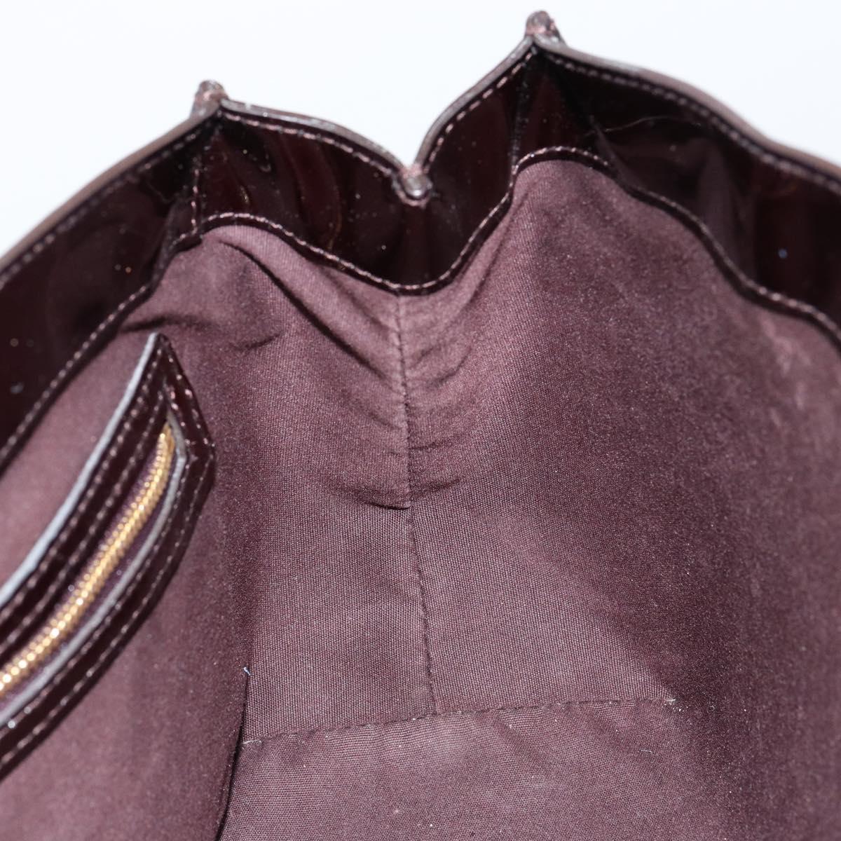 LOUIS VUITTON Monogram Vernis Wilshire PM Hand Bag Amarante M93641 Auth gh1345