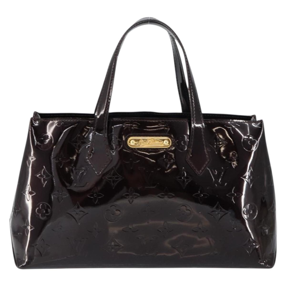 LOUIS VUITTON Monogram Vernis Wilshire PM Hand Bag Amarante M93641 Auth gh1345