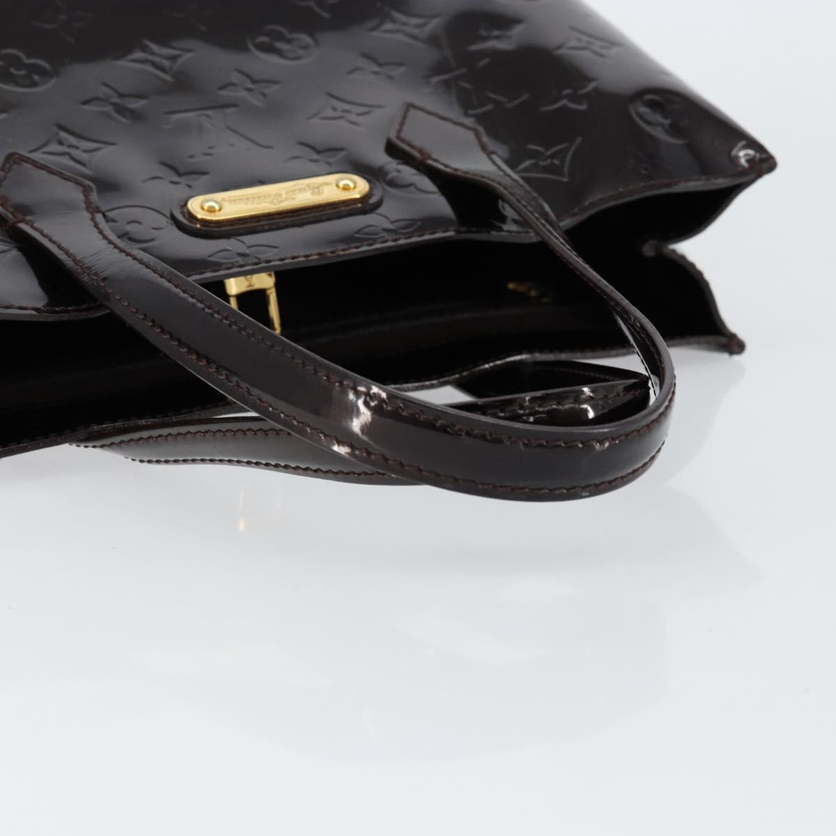 LOUIS VUITTON Monogram Vernis Wilshire PM Hand Bag Amarante M93641 Auth gh1345