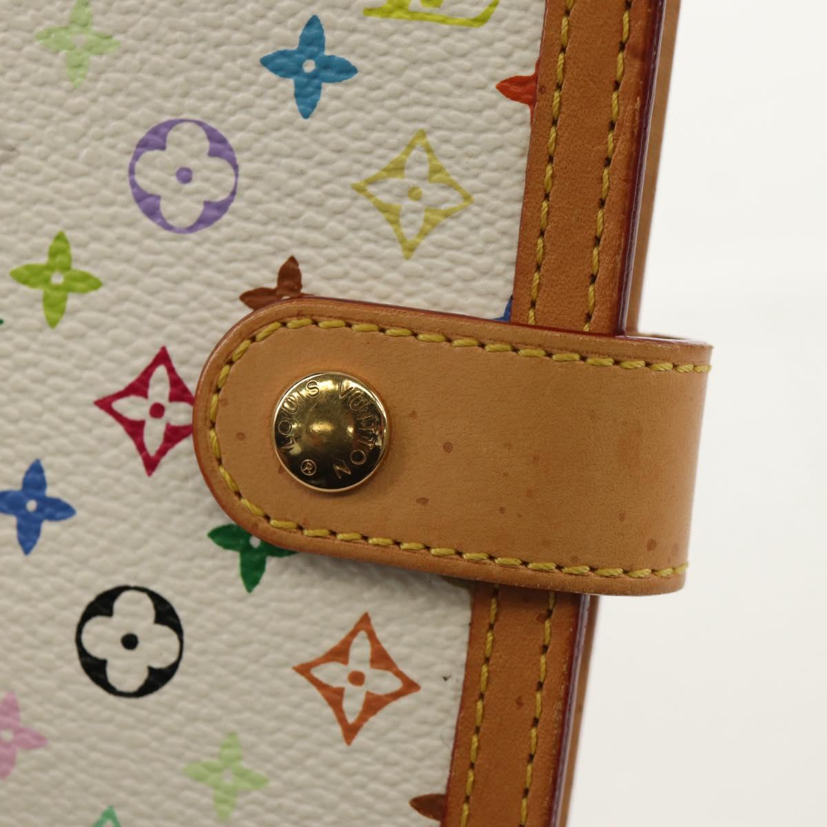 LOUIS VUITTON Multicolor Agenda PM Day Planner Cover White R21074 Auth gh1347V