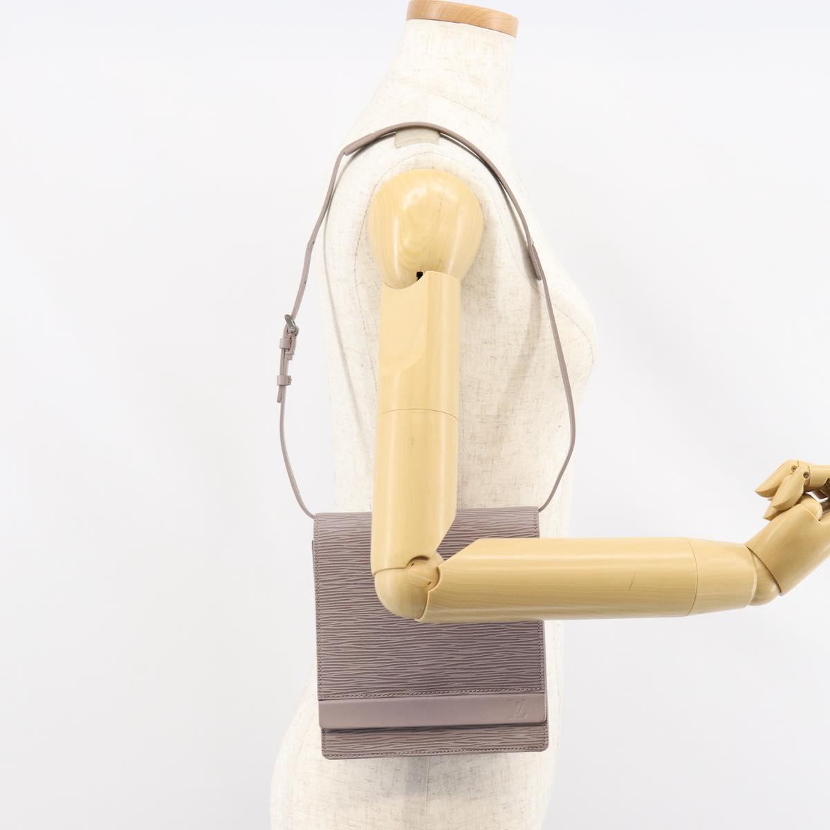 LOUIS VUITTON Epi Biarritz Shoulder Bag Lilac M5293B LV Auth gh1348