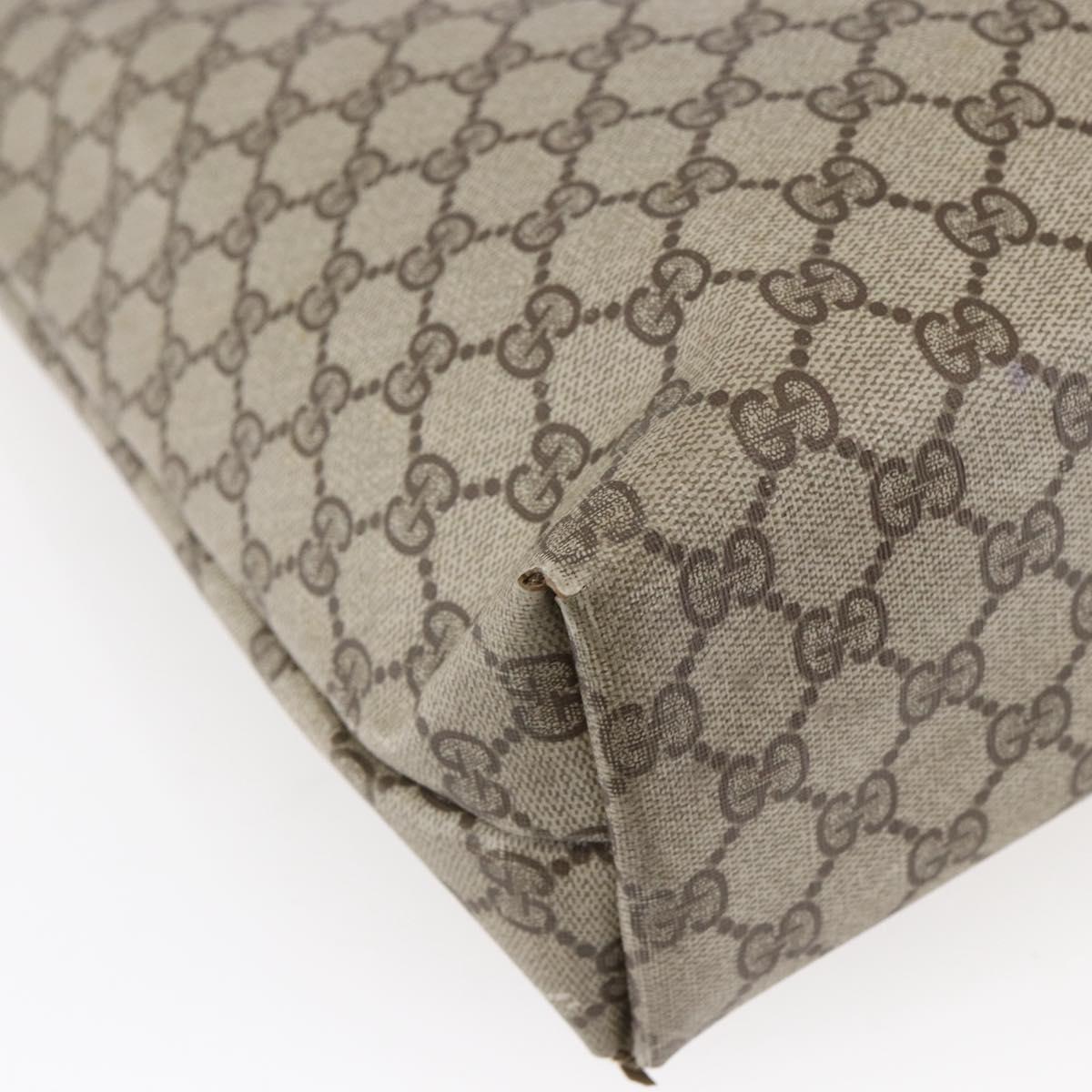 GUCCI GG Supreme Web Sherry Line Tote Bag PVC Beige Gold 39 02 003 Auth gh1349