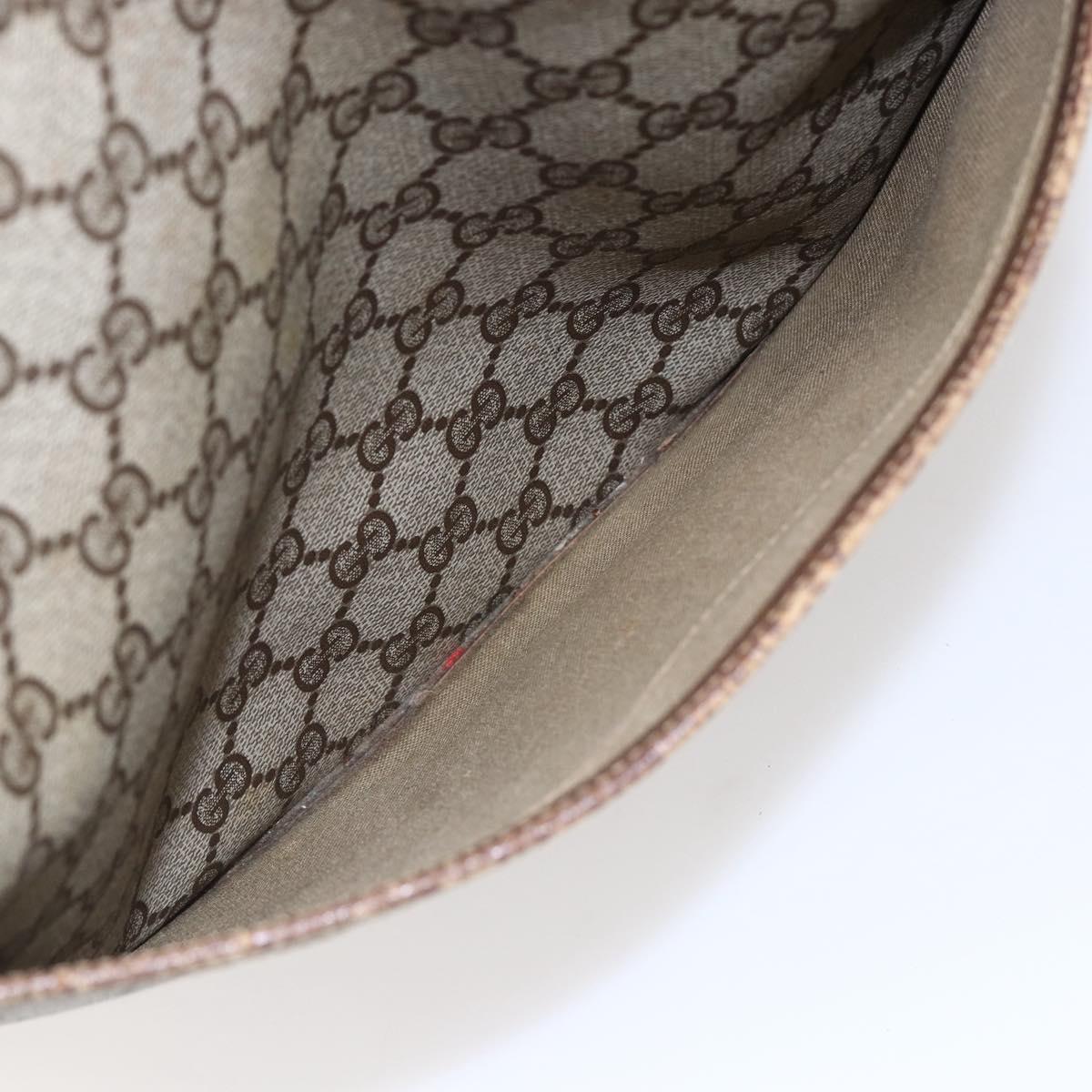 GUCCI GG Supreme Web Sherry Line Tote Bag PVC Beige Gold 39 02 003 Auth gh1349