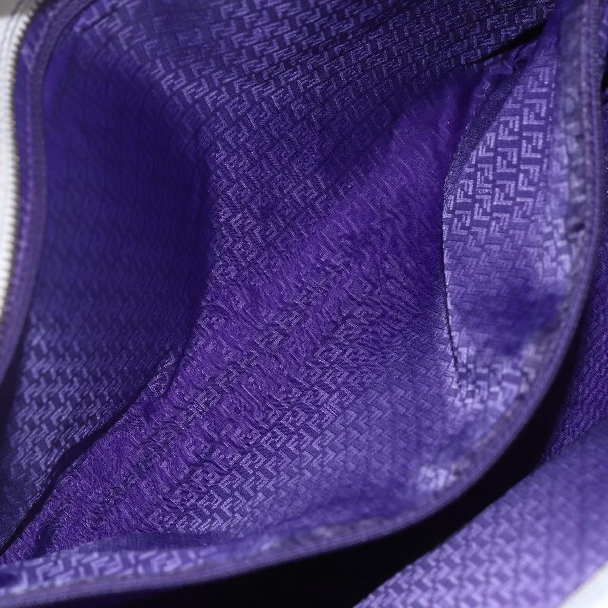 FENDI Zucca Canvas Tote Bag White Gold Auth gh1350