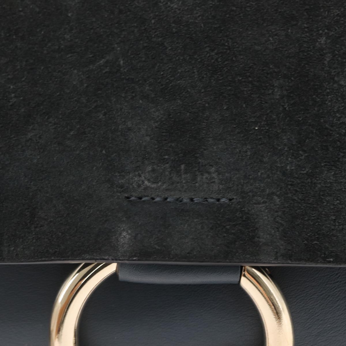 Chloe Fay Shoulder Bag Suede Leather Green Gold Auth gh1351