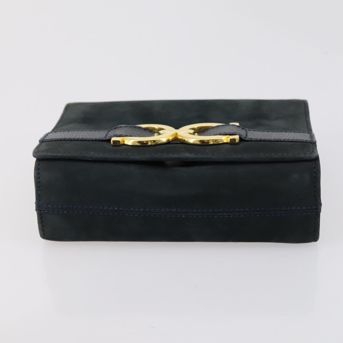 GUCCI Salvatore Ferragamo Bag GG Nylon Suede 2 Set Black Khaki Auth gh1356