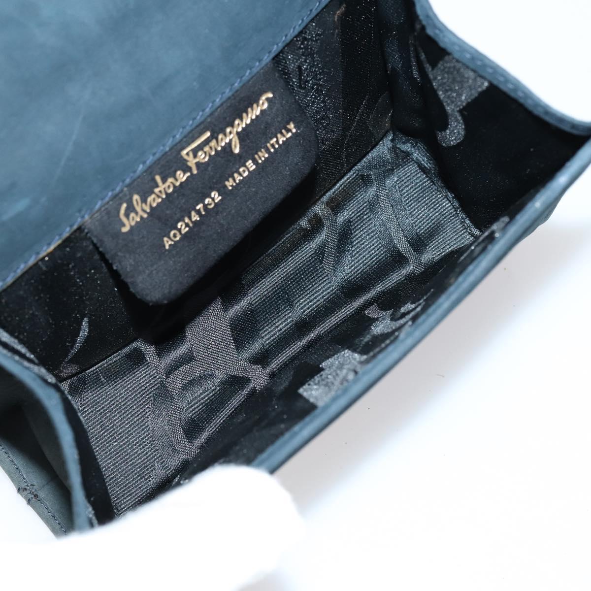 GUCCI Salvatore Ferragamo Bag GG Nylon Suede 2 Set Black Khaki Auth gh1356