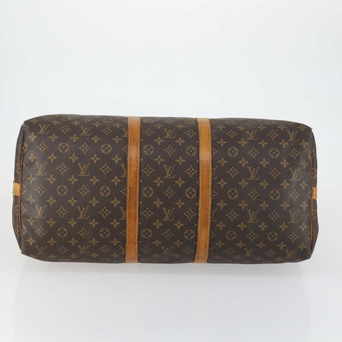 LOUIS VUITTON Monogram Keepall Bandouliere 55 Boston Bag M41414 LV Auth gh1365