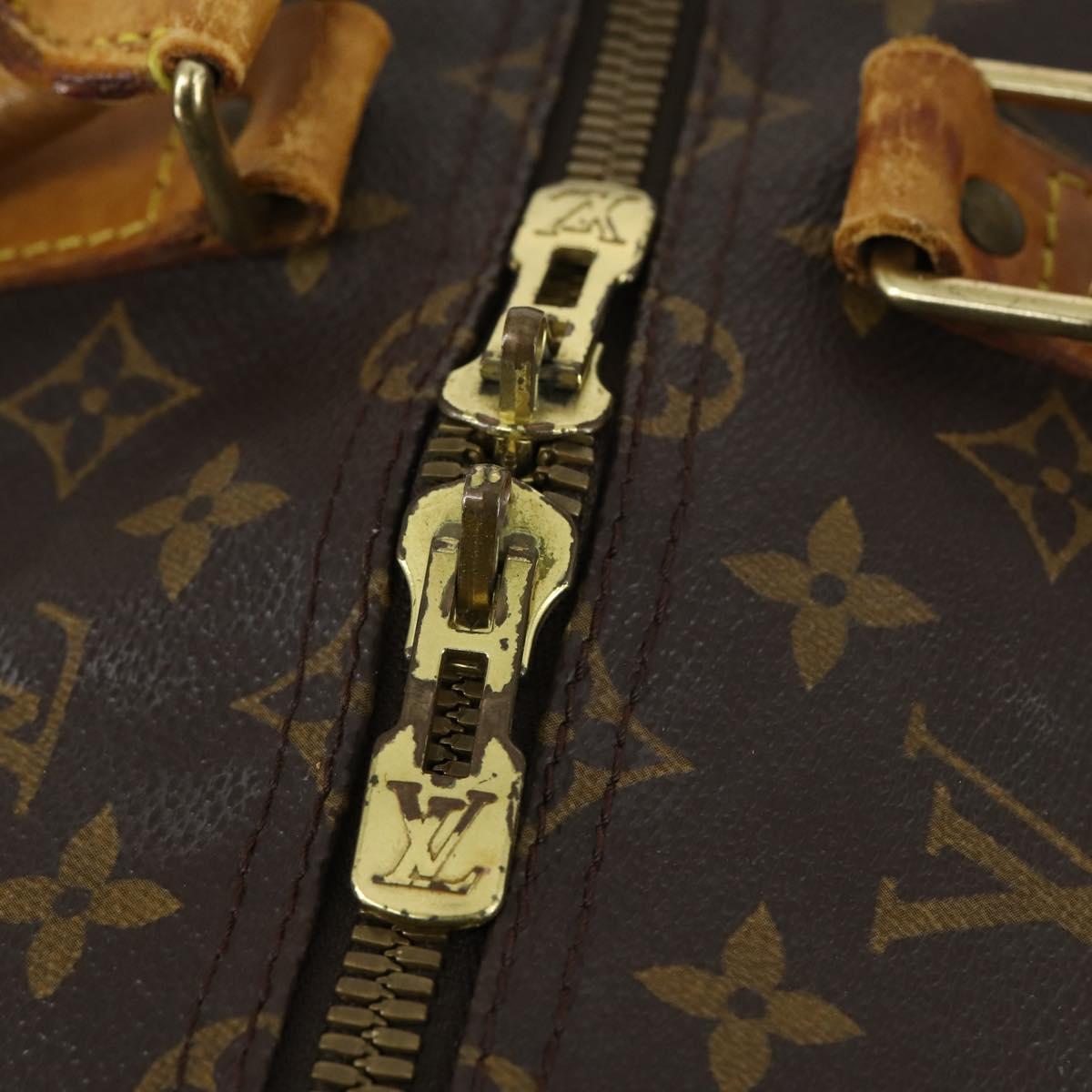 LOUIS VUITTON Monogram Keepall Bandouliere 55 Boston Bag M41414 LV Auth gh1365