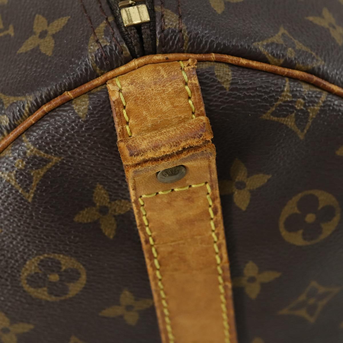 LOUIS VUITTON Monogram Keepall Bandouliere 55 Boston Bag M41414 LV Auth gh1365