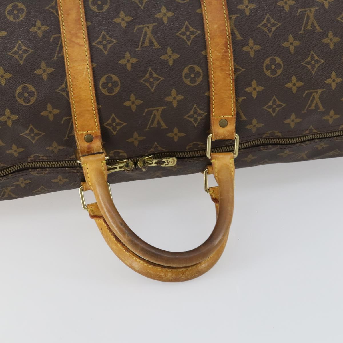 LOUIS VUITTON Monogram Keepall Bandouliere 55 Boston Bag M41414 LV Auth gh1365
