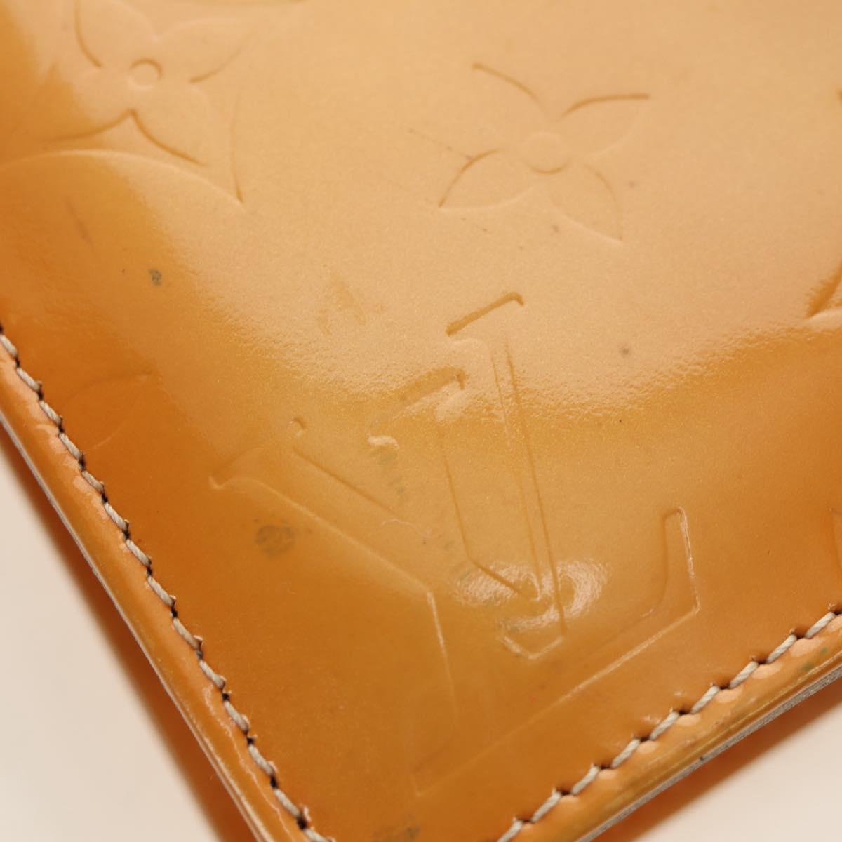 LOUIS VUITTON Monogram Vernis Lexington Pouch Beige M91010 LV Auth gh1374