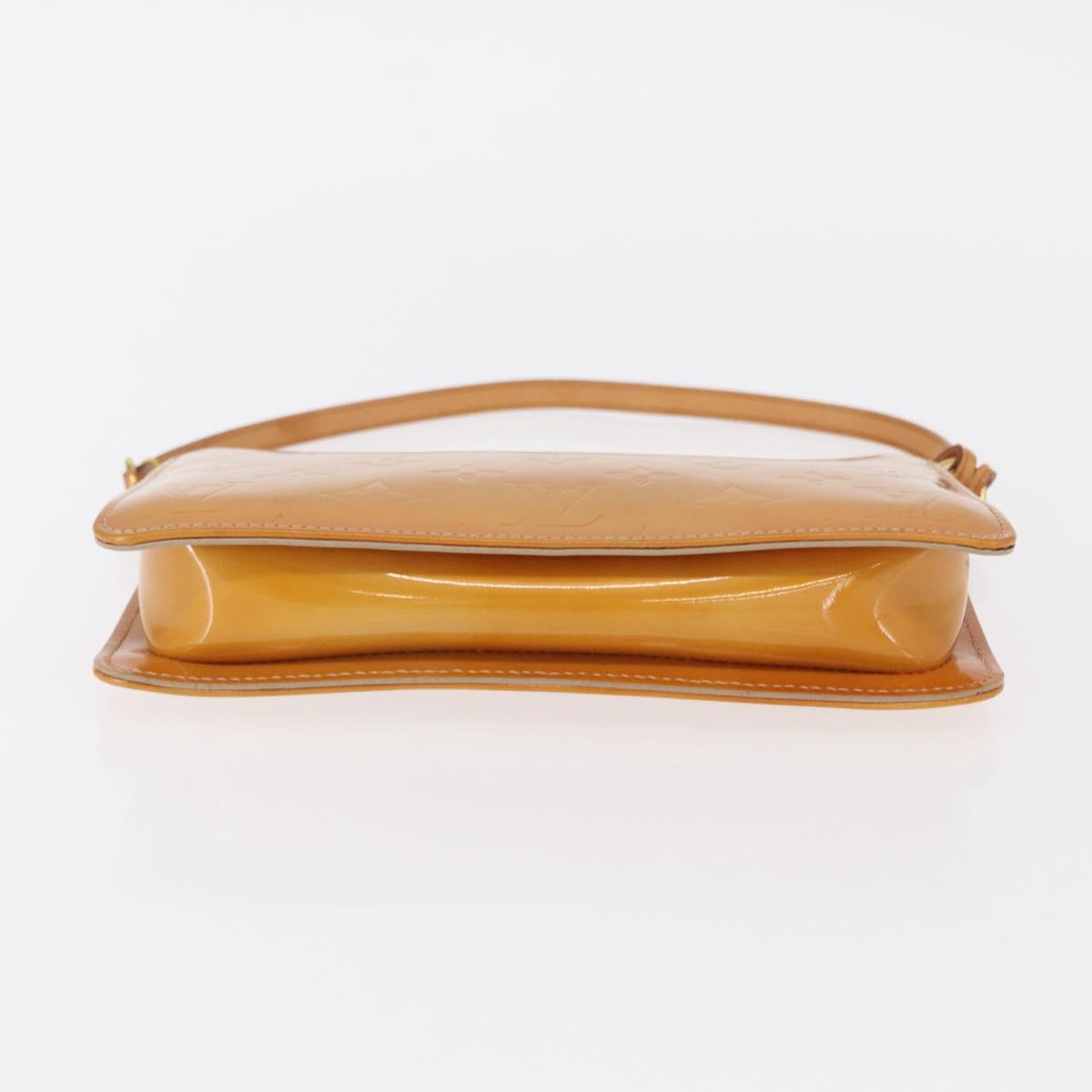 LOUIS VUITTON Monogram Vernis Lexington Pouch Beige M91010 LV Auth gh1374