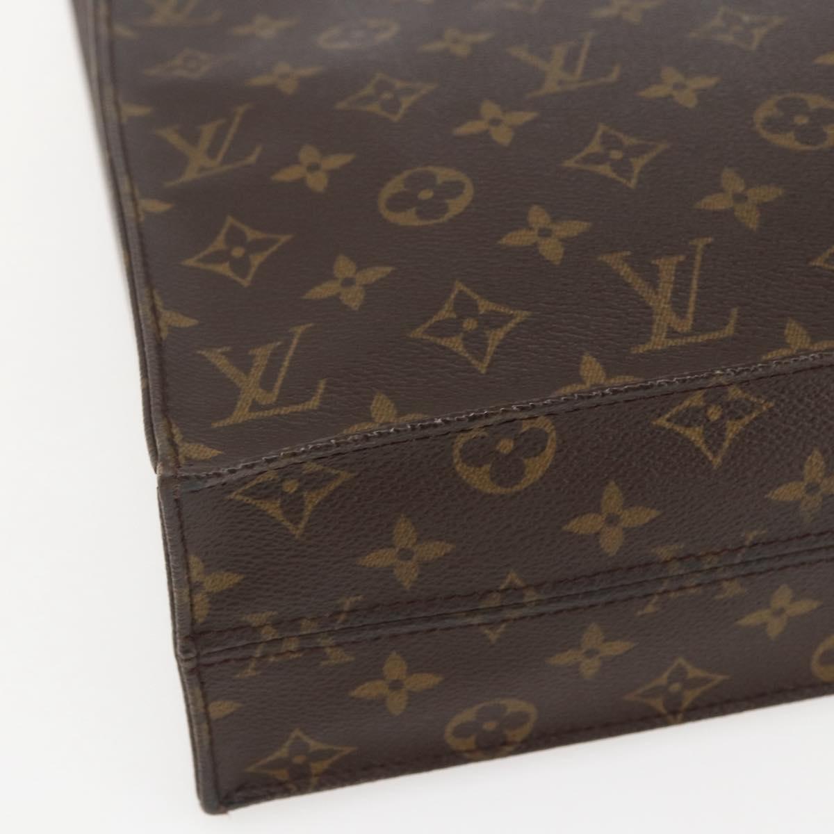 LOUIS VUITTON Monogram Sac Plat Hand Bag M51140 LV Auth gh1375