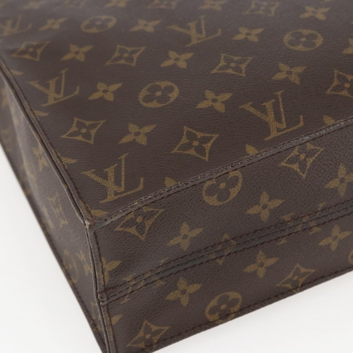 LOUIS VUITTON Monogram Sac Plat Hand Bag M51140 LV Auth gh1375