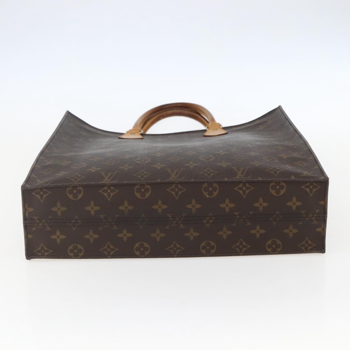 LOUIS VUITTON Monogram Sac Plat Hand Bag M51140 LV Auth gh1375