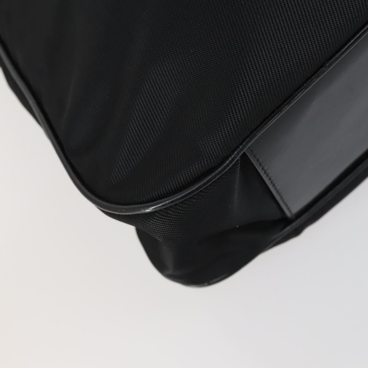 GUCCI Bamboo Hand Bag Nylon 2way Black Silver 001 2404 1577 0 Auth gh1392