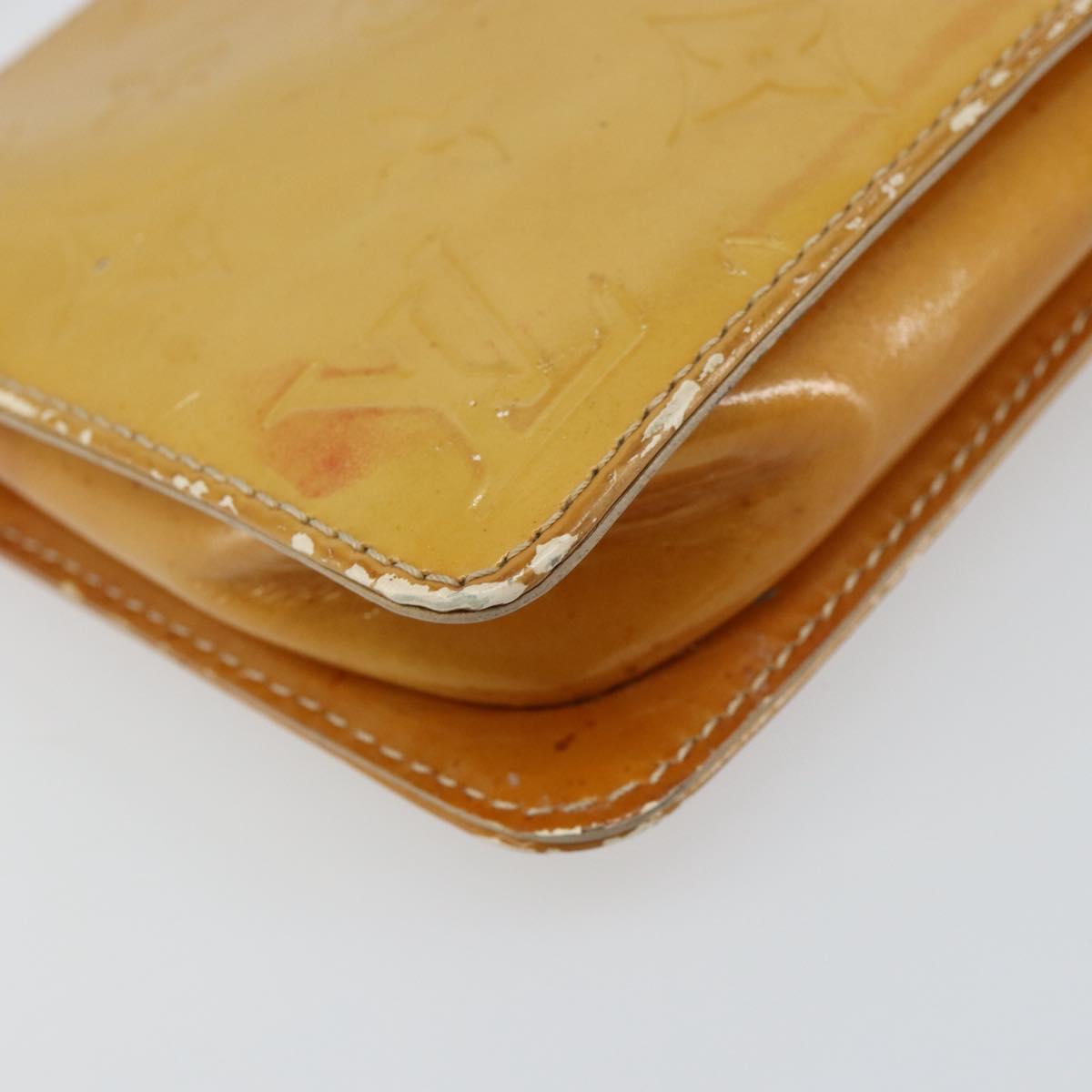 LOUIS VUITTON Monogram Vernis Lexington Pouch Beige M91010 LV Auth gh1402