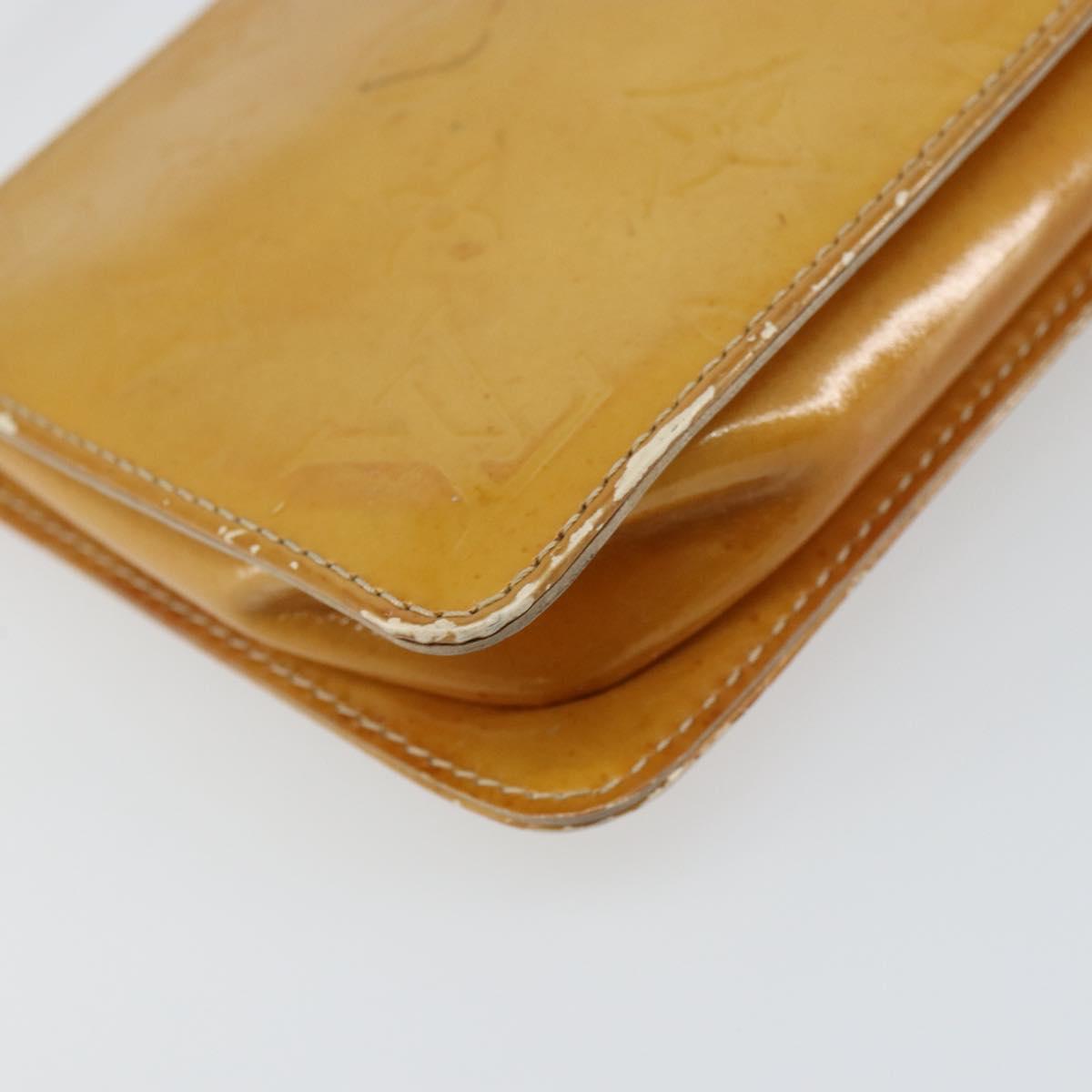 LOUIS VUITTON Monogram Vernis Lexington Pouch Beige M91010 LV Auth gh1402