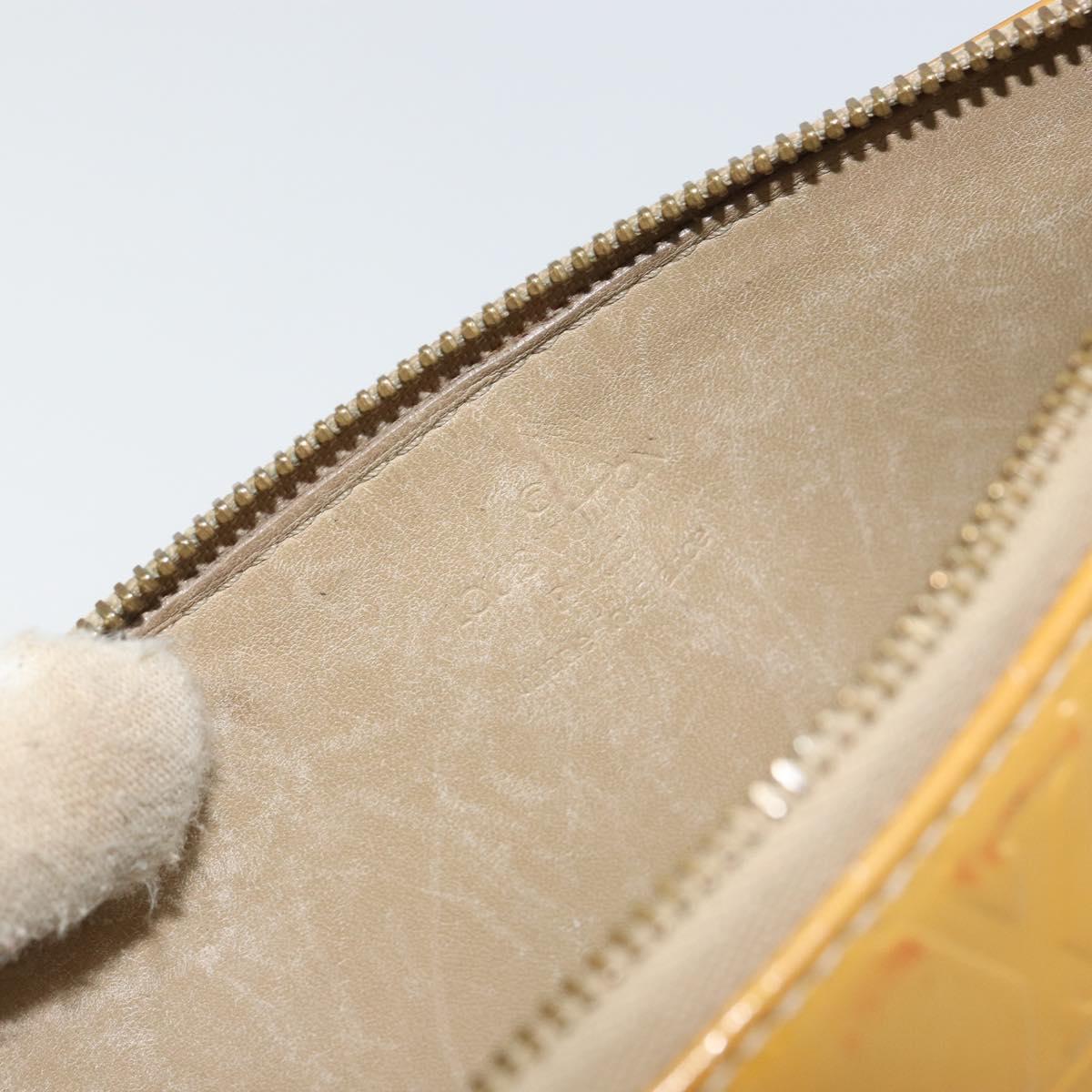 LOUIS VUITTON Monogram Vernis Lexington Pouch Beige M91010 LV Auth gh1402