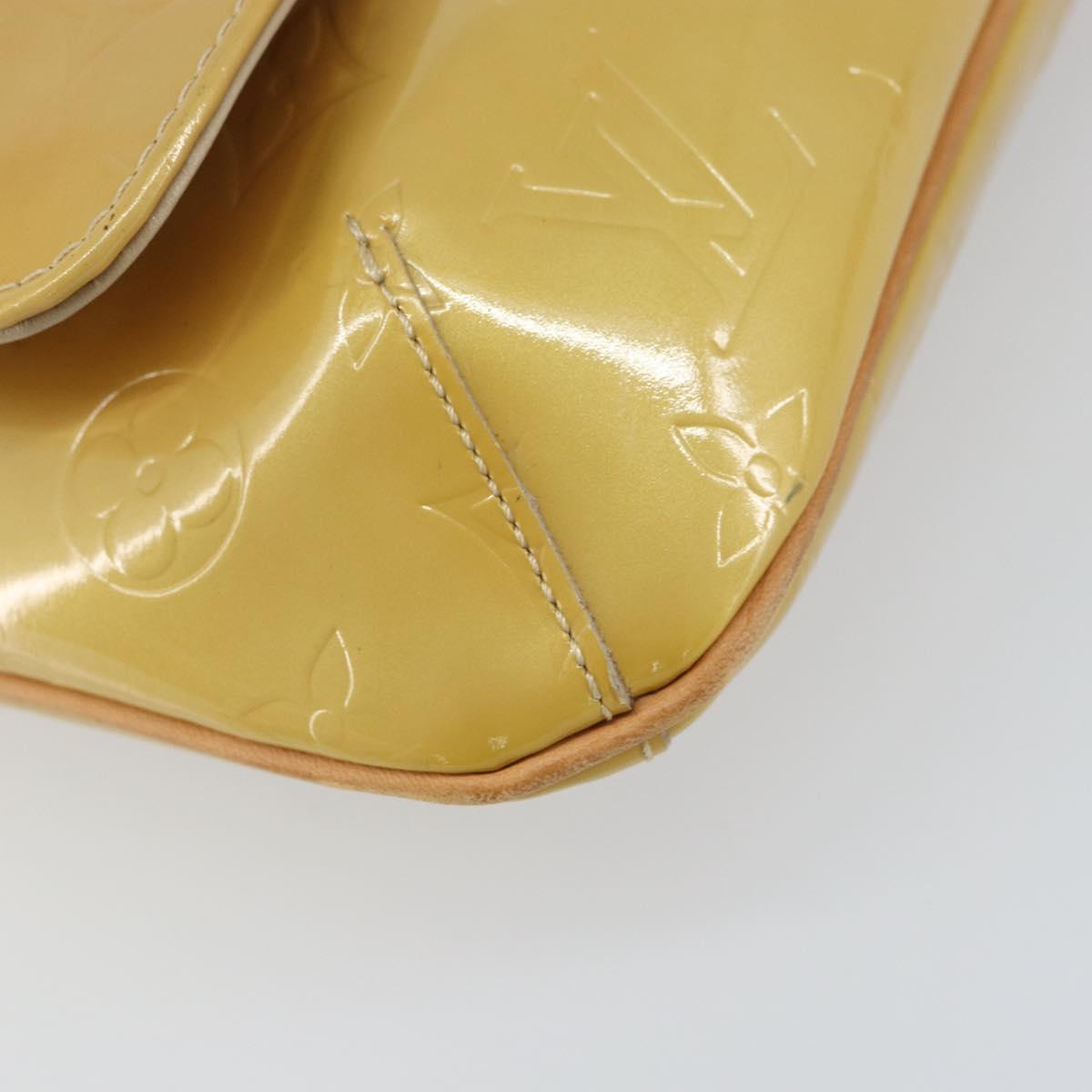 LOUIS VUITTON Monogram Vernis Thompson Street Bag Beige M91301 LV Auth gh1403
