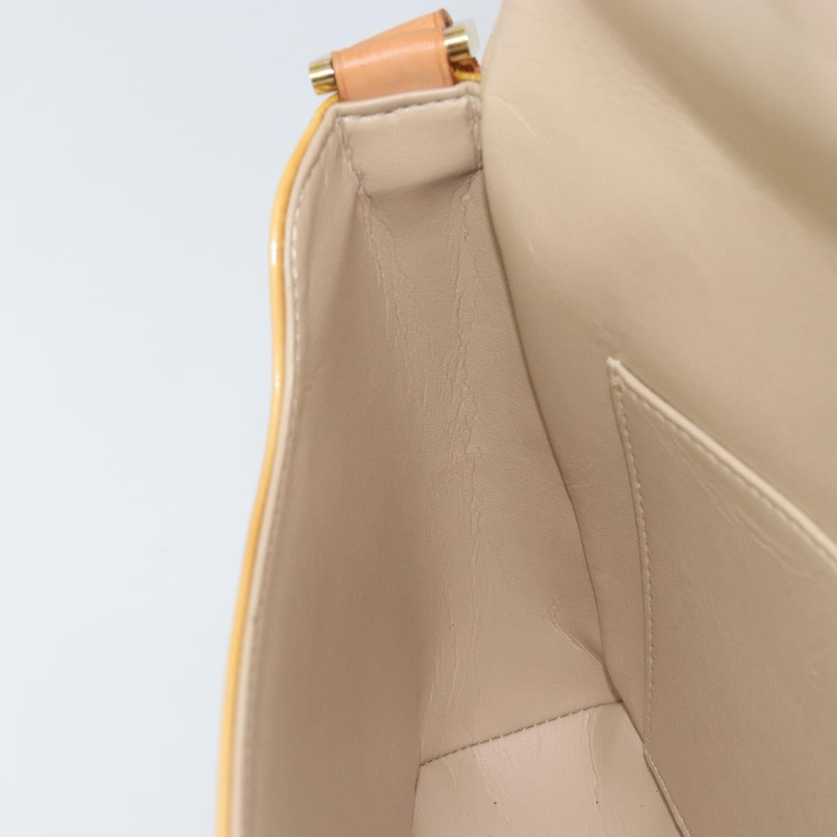 LOUIS VUITTON Monogram Vernis Thompson Street Bag Beige M91301 LV Auth gh1403