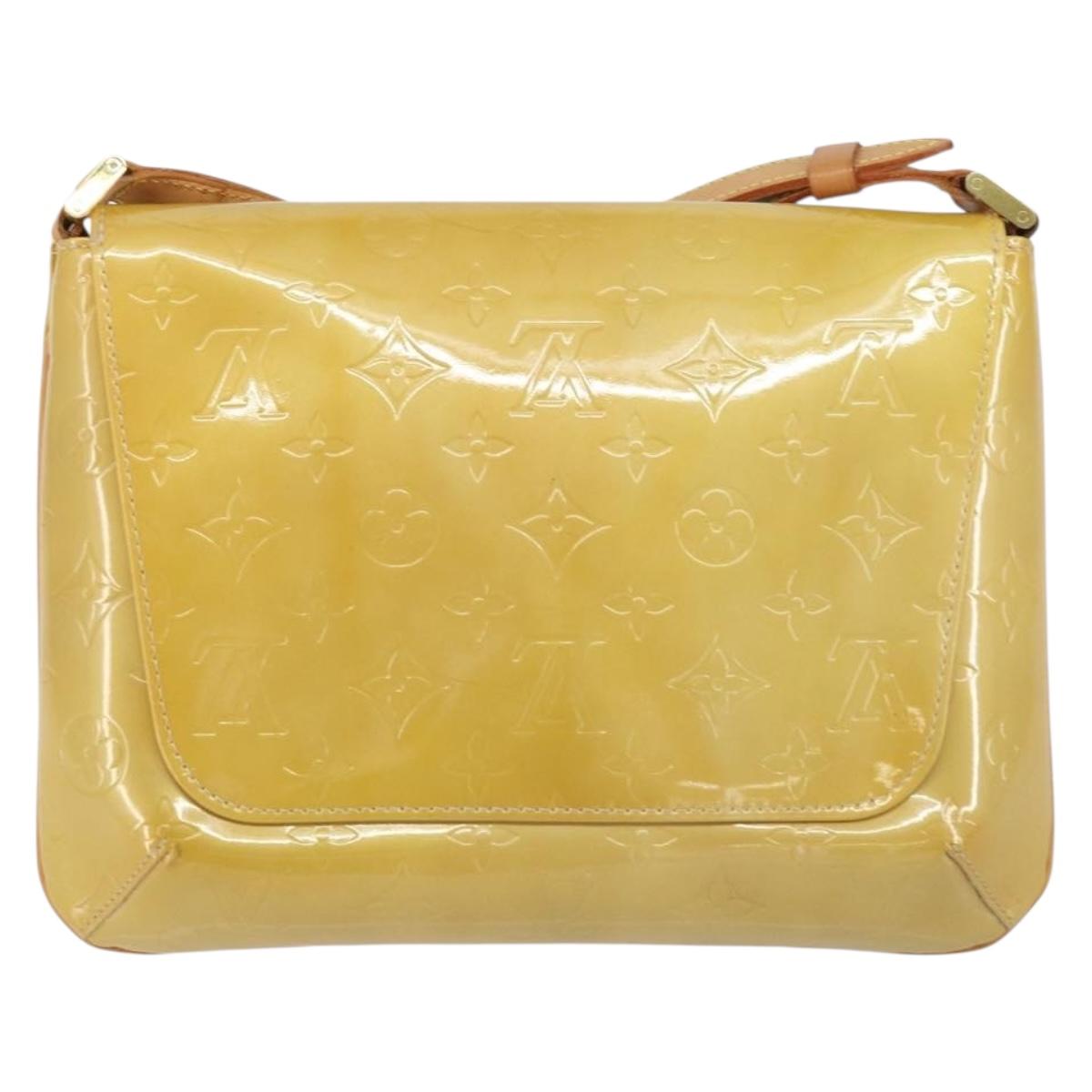 LOUIS VUITTON Monogram Vernis Thompson Street Bag Beige M91301 LV Auth gh1403
