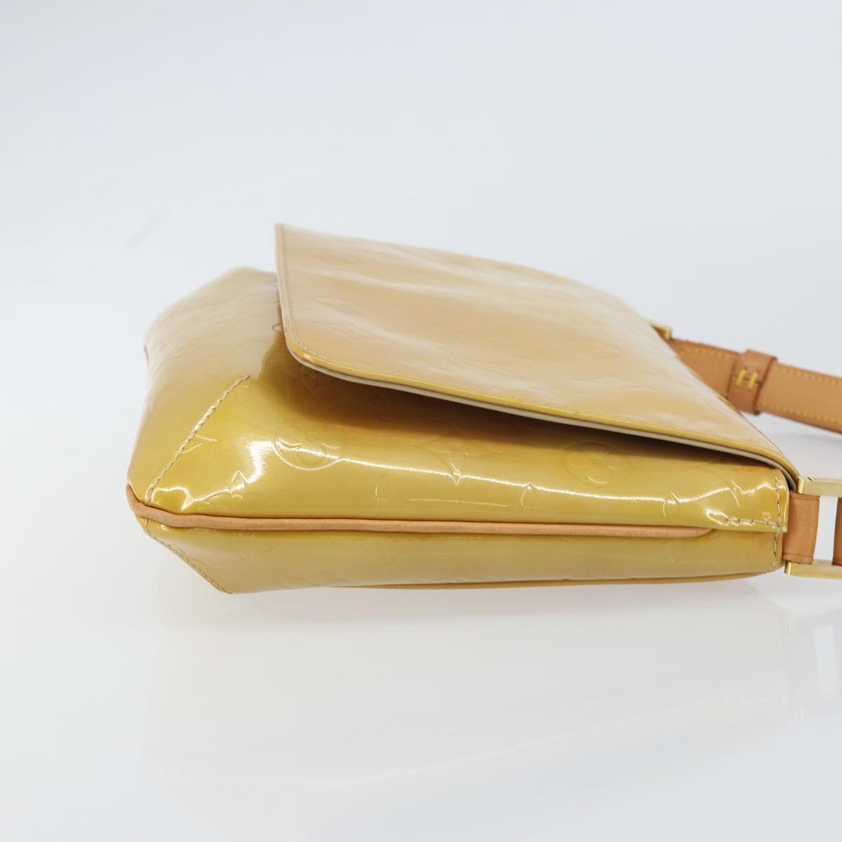 LOUIS VUITTON Monogram Vernis Thompson Street Bag Beige M91301 LV Auth gh1403