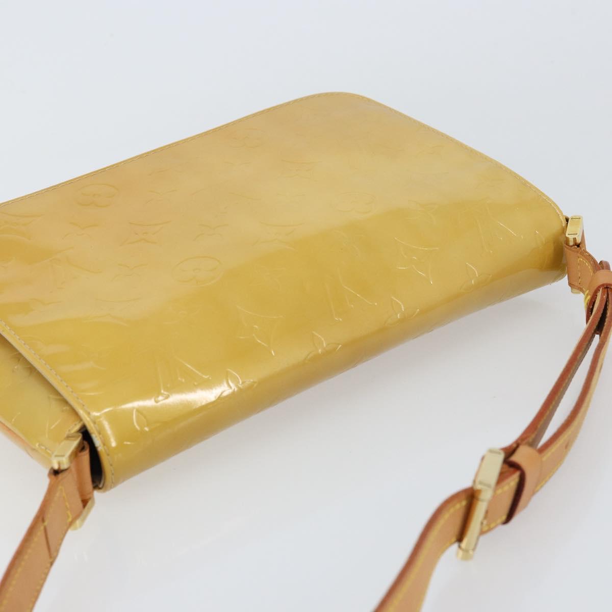 LOUIS VUITTON Monogram Vernis Thompson Street Bag Beige M91301 LV Auth gh1403