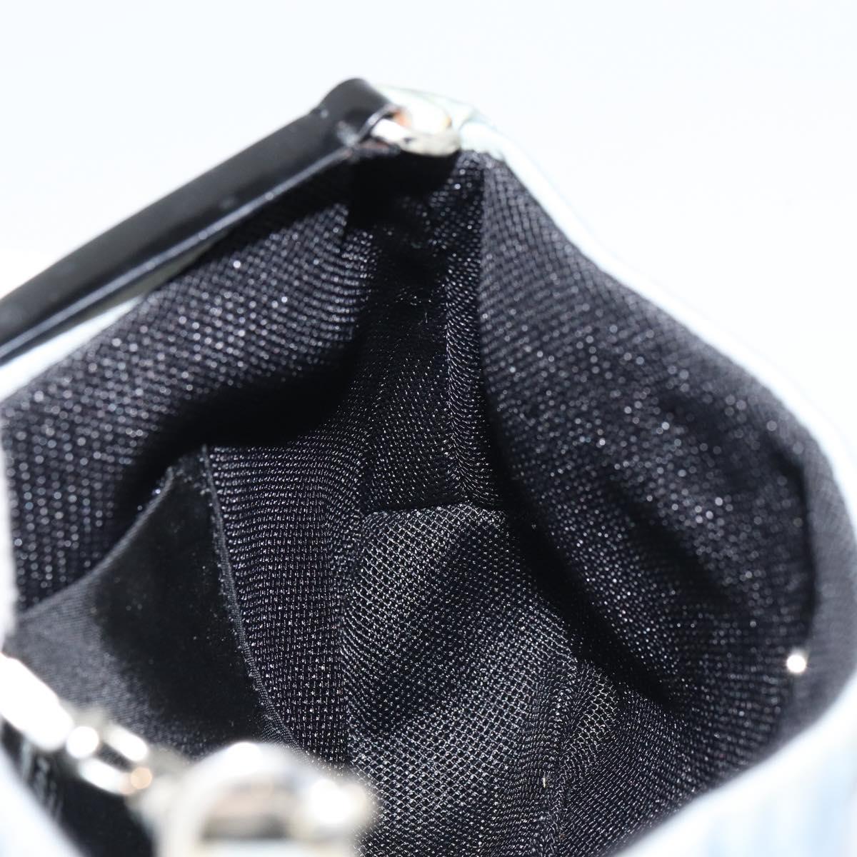 PRADA mini Shoulder Bag Nylon Light Blue Silver Auth gh1407