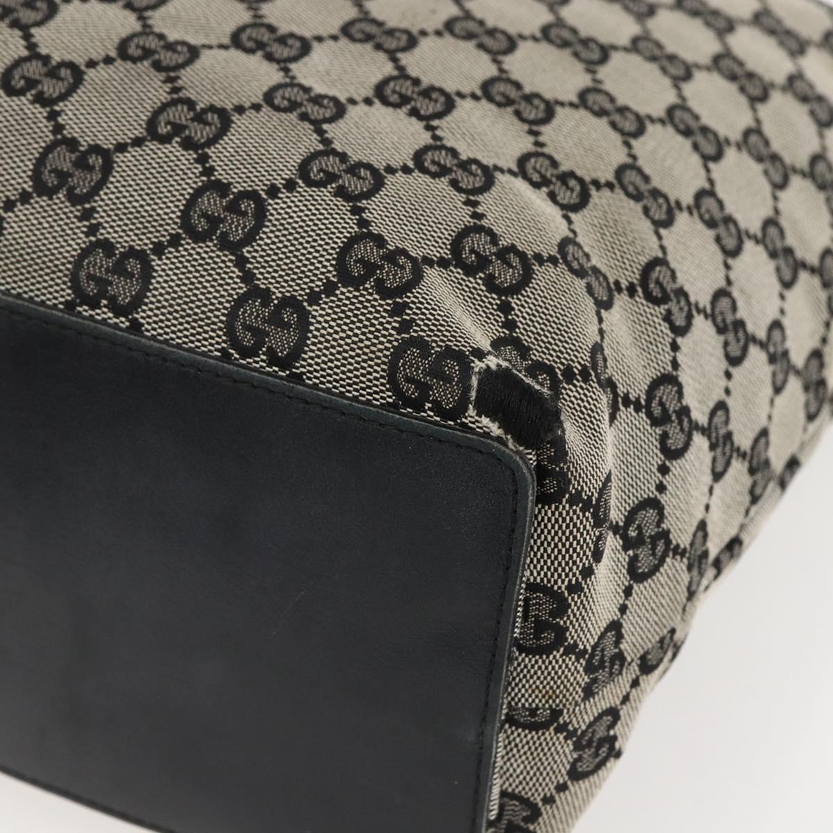 GUCCI GG Canvas Tote Bag Black Gold 002 1098 2404 Auth gh1410
