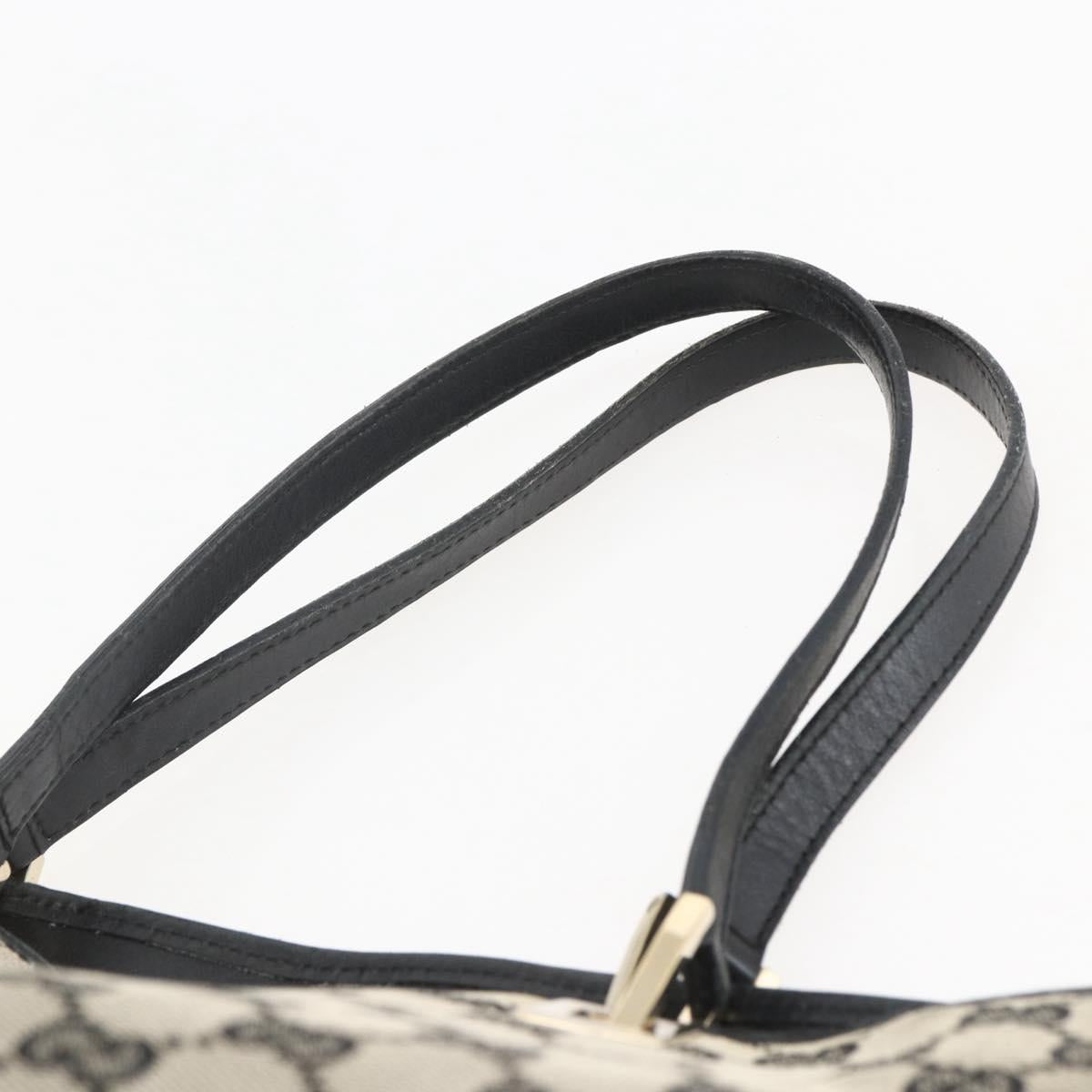 GUCCI GG Canvas Tote Bag Black Gold 002 1098 2404 Auth gh1410