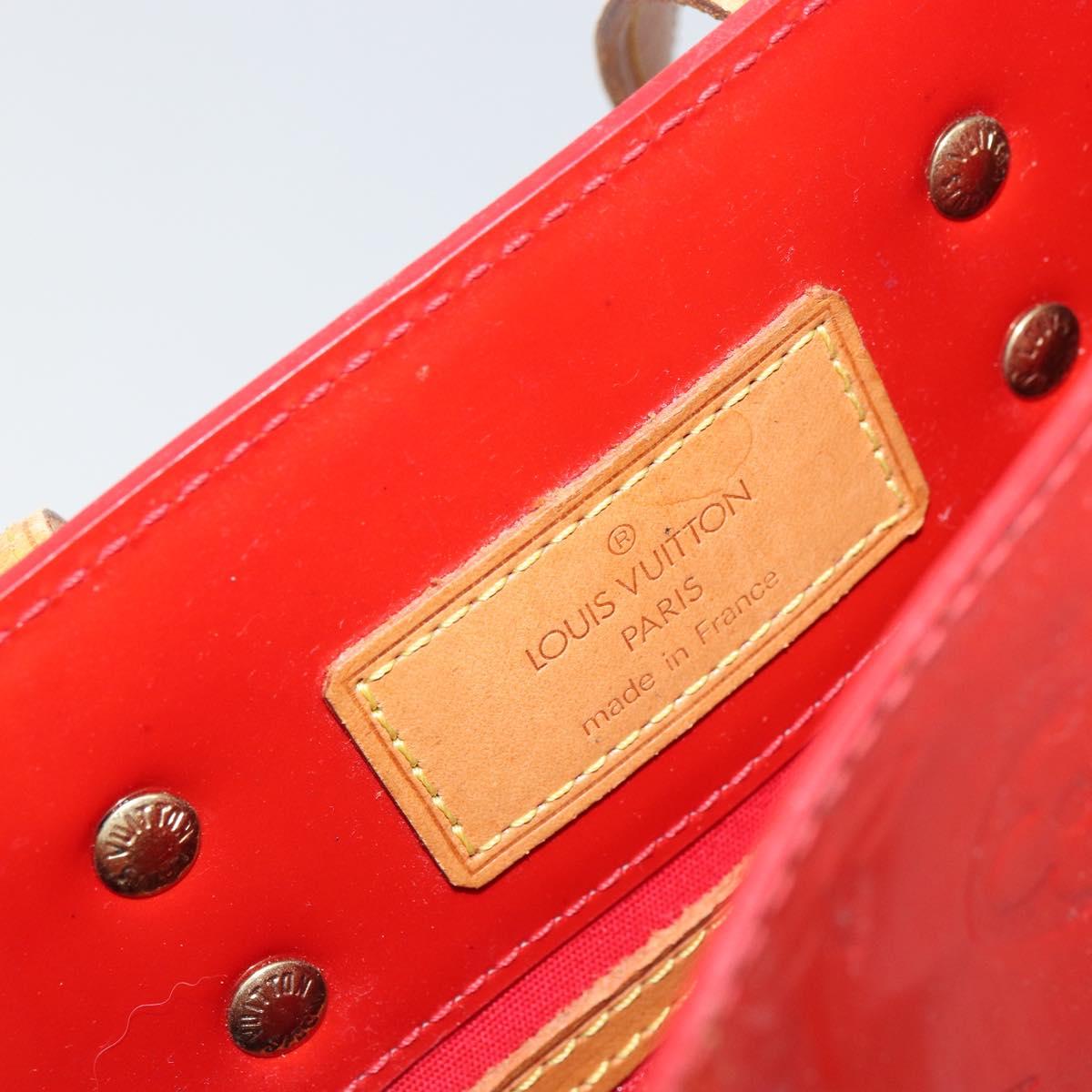 LOUIS VUITTON Monogram Vernis Reade PM Hand Bag Red Rouge M91088 LV Auth gh1415