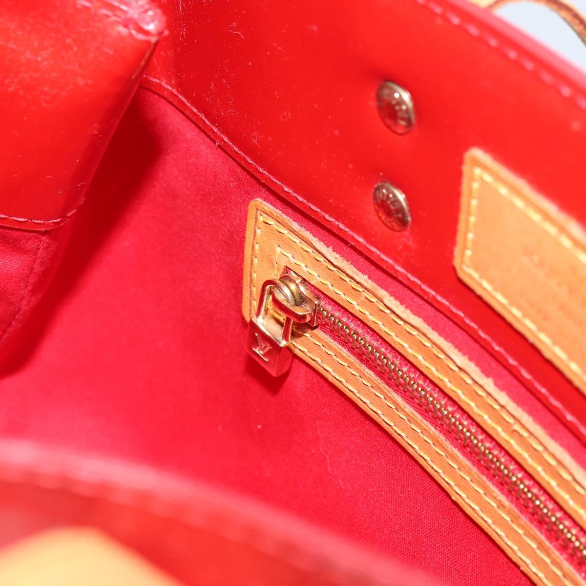LOUIS VUITTON Monogram Vernis Reade PM Hand Bag Red Rouge M91088 LV Auth gh1415