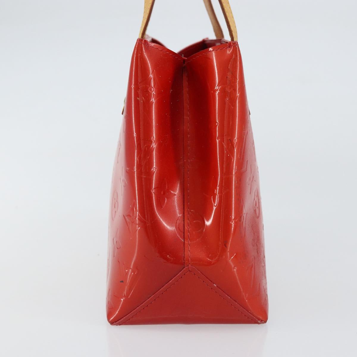 LOUIS VUITTON Monogram Vernis Reade PM Hand Bag Red Rouge M91088 LV Auth gh1415