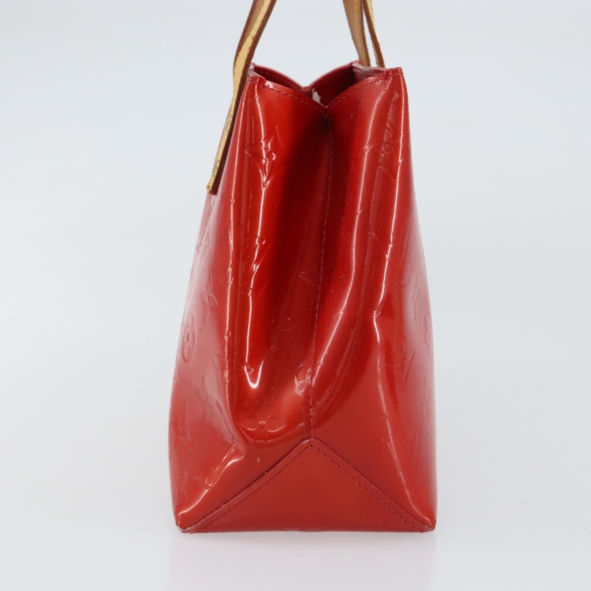 LOUIS VUITTON Monogram Vernis Reade PM Hand Bag Red Rouge M91088 LV Auth gh1415