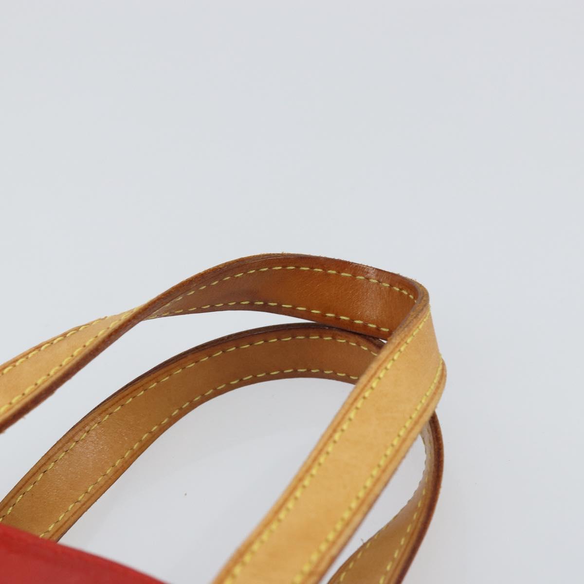 LOUIS VUITTON Monogram Vernis Reade PM Hand Bag Red Rouge M91088 LV Auth gh1415