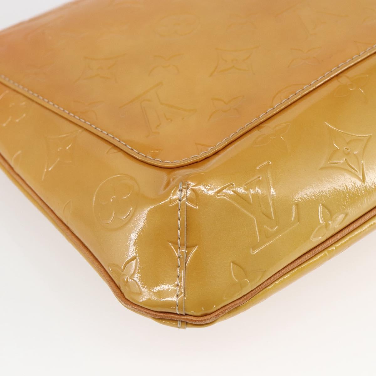 LOUIS VUITTON Monogram Vernis Thompson Street Bag Beige M91301 LV Auth gh1416