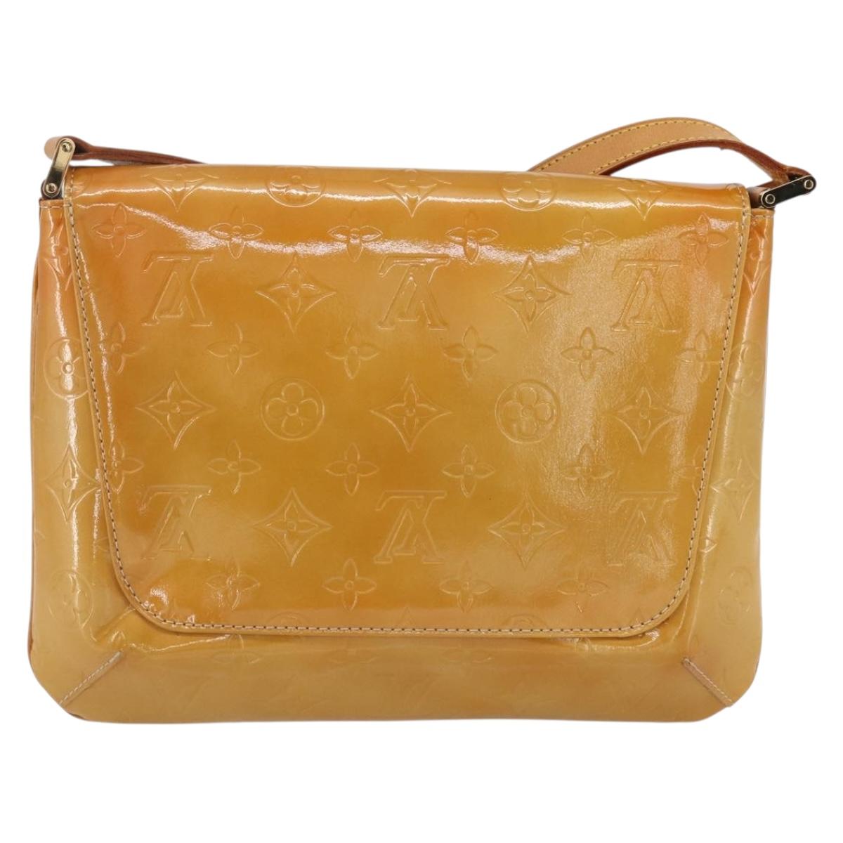 LOUIS VUITTON Monogram Vernis Thompson Street Bag Beige M91301 LV Auth gh1416