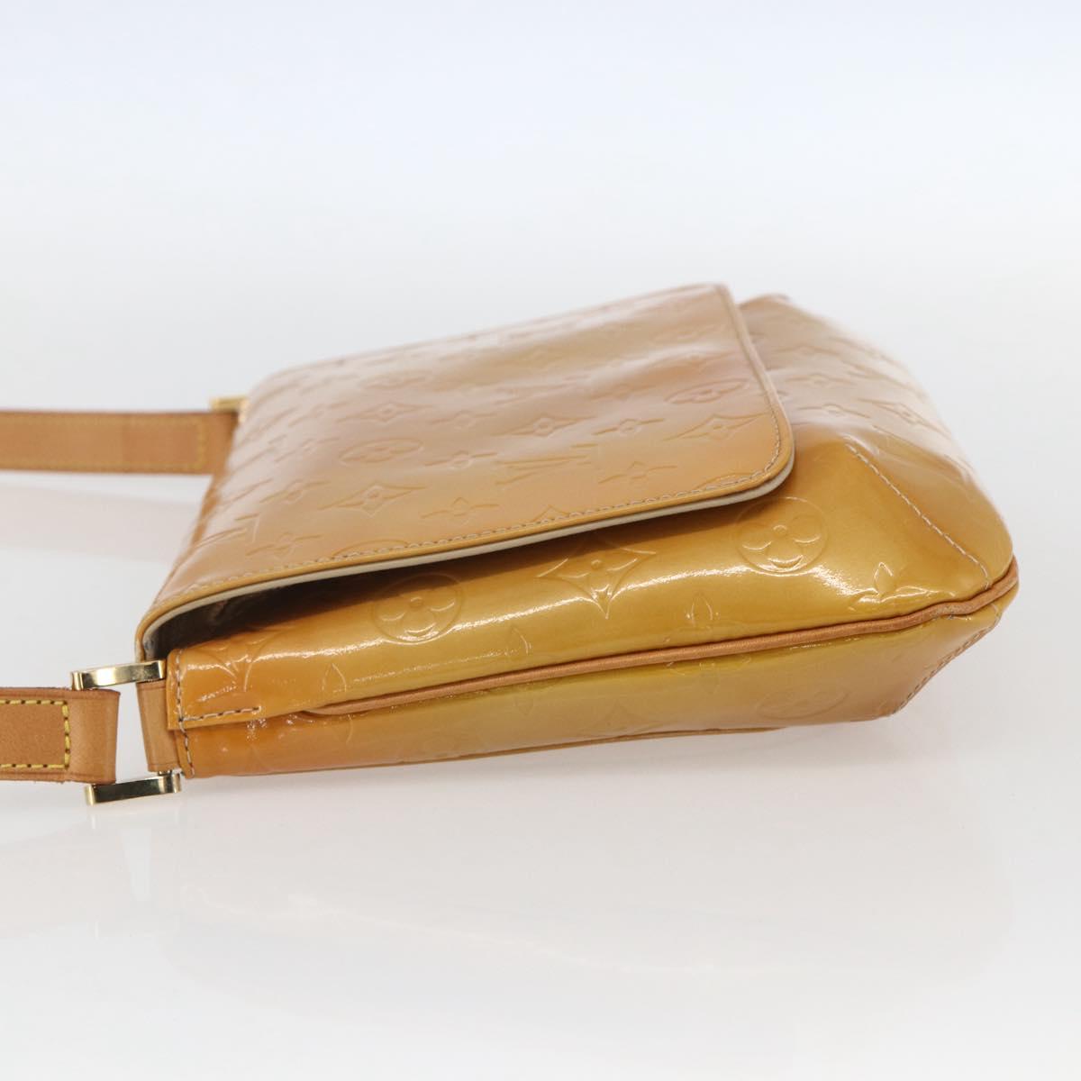 LOUIS VUITTON Monogram Vernis Thompson Street Bag Beige M91301 LV Auth gh1416