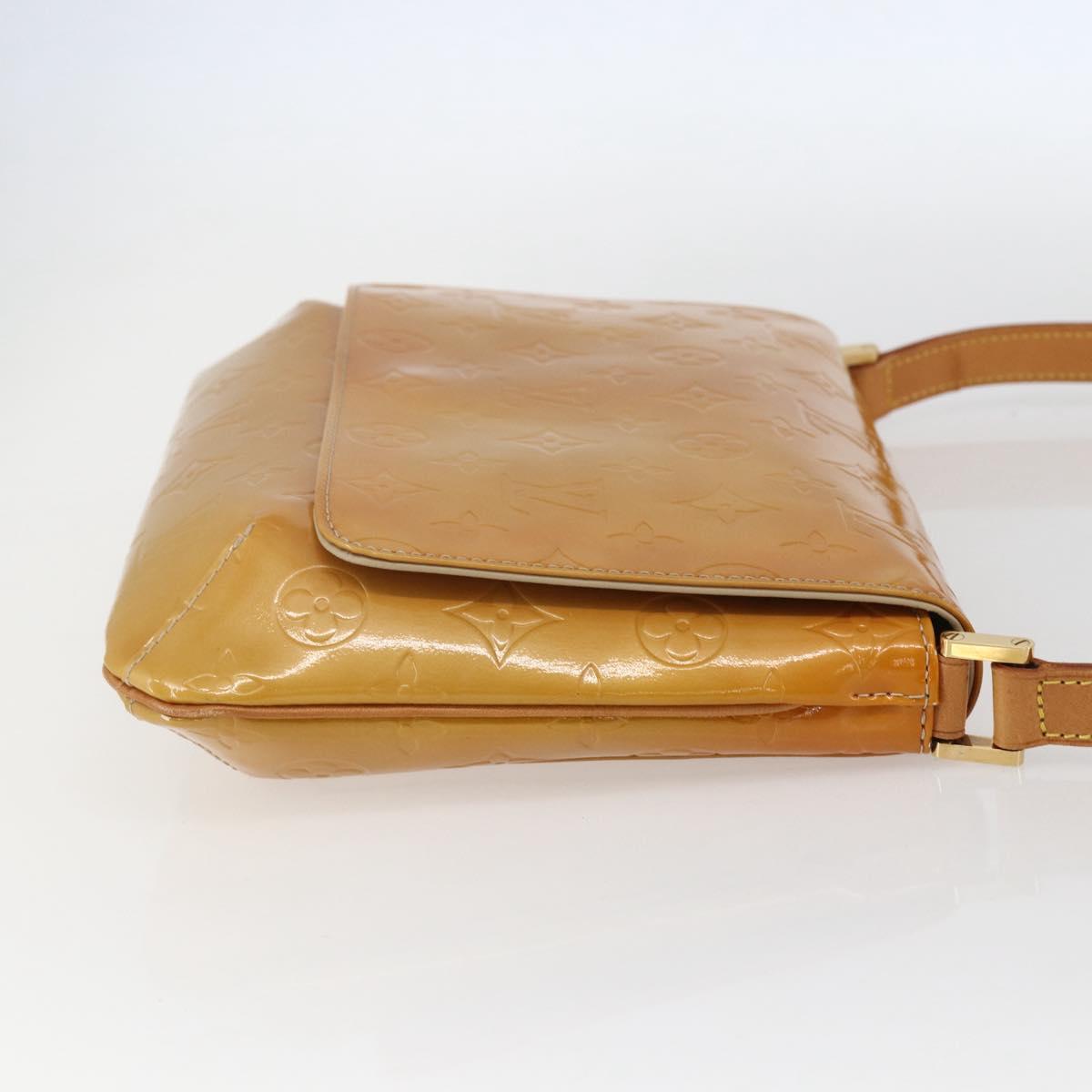 LOUIS VUITTON Monogram Vernis Thompson Street Bag Beige M91301 LV Auth gh1416