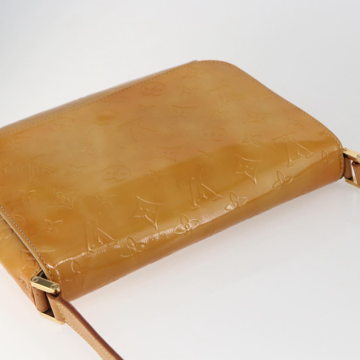 LOUIS VUITTON Monogram Vernis Thompson Street Bag Beige M91301 LV Auth gh1416