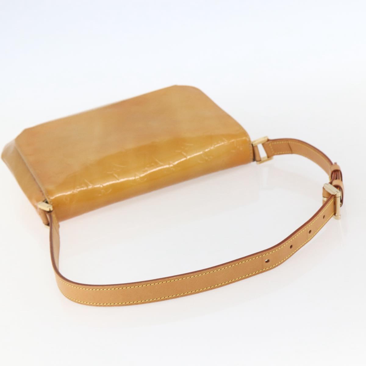 LOUIS VUITTON Monogram Vernis Thompson Street Bag Beige M91301 LV Auth gh1416