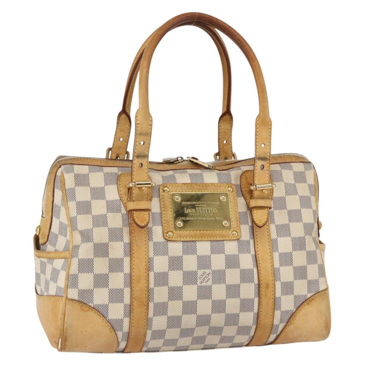 LOUIS VUITTON Damier Azur Berkeley Hand Bag N52001 LV Auth gh1418