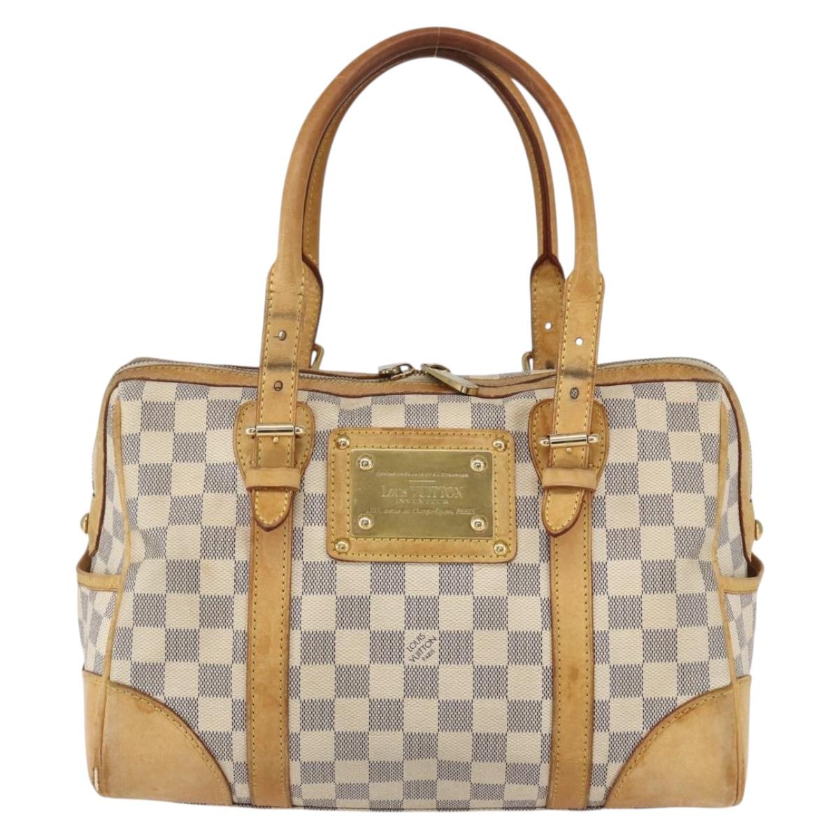 LOUIS VUITTON Damier Azur Berkeley Hand Bag N52001 LV Auth gh1418